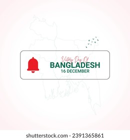 December 16, happy victory day of Bangladesh. Creative Vector day of Bangladesh. 