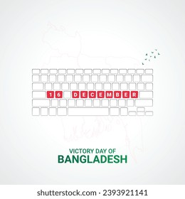  December 16, Happy Victory Day of Bangladesh. Creative Victory day.