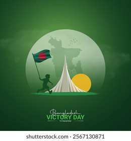 December 16, Happy Victory Day of Bangladesh. Creative Victory day.
