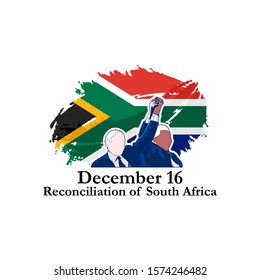 December 16, Reconciliation day of South Africa  vector illustration. Suitable for greeting card, poster and banner.