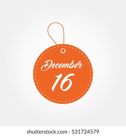 december 16th of the calendar template