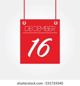 December 16th - hanging calendar