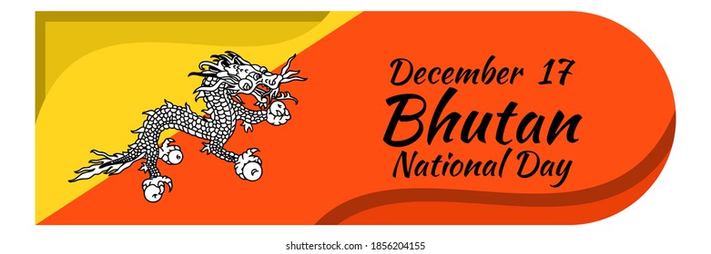December 17, National day of Bhutan vector illustration. Suitable for greeting card, poster and banner.