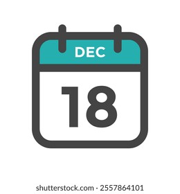 December 18 Calendar Day or Calender Date for Deadline or Appointment