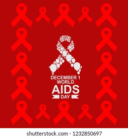 December 1st. World AIDS Day  vector illustration. Suitable for greeting card, poster and banner.