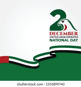 December 2: National Day of United Arab Emirates. Arabic Text Translation: Spirit of The Union. Vector Logo. Eps 08. 