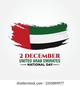 December 2: National Day of United Arab Emirates. Arabic Text Translation: Spirit of The Union. Vector Logo. Eps 08. 