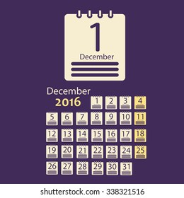 December 2016 Calendar