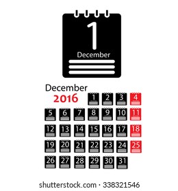 December 2016 Calendar