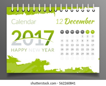 December 2017 - Calendar 2017