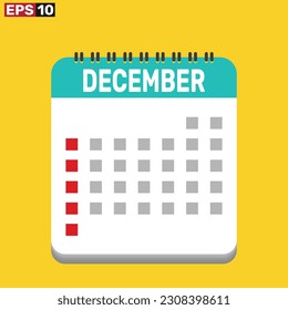December 2023 Calendar icon Vector