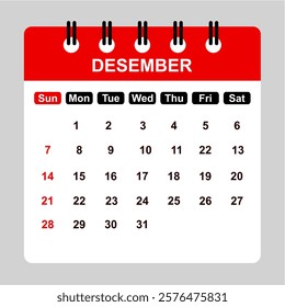 December 2025 Calendar Printable Download