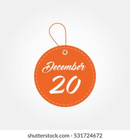 december 20th of the calendar template