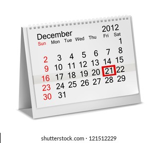 December 21, 2012. End of the world. Vector illustration.