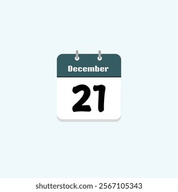 December 21st: Date on Calendar