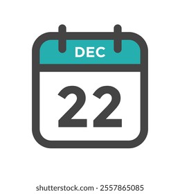 December 22 Calendar Day or Calender Date for Deadline or Appointment