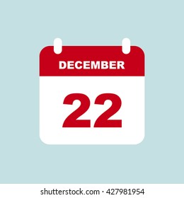 DECEMBER 22 calendar Icon.