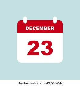 DECEMBER 23 calendar Icon.