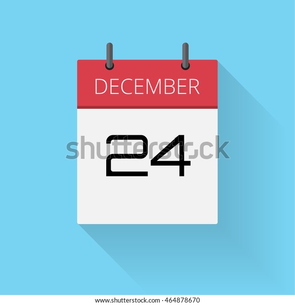 December 24 Daily Calendar Icon Date Stock Vector (Royalty Free) 464878670