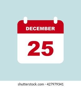 DECEMBER 25 calendar Icon.