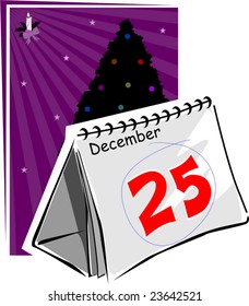 December 25 th in colour background	
