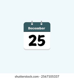 December 25th: Calendar Date Icon