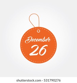 december 26th of the calendar template