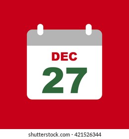 December 27,calendar icon