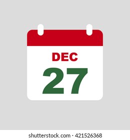 December 27,calendar icon