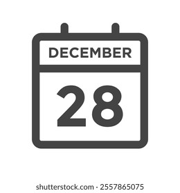 December 28 Calendar Day or Calender Date for Deadline or Appointment