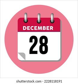 December 28 calendar icon. December