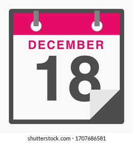 Icono plano 28 de diciembre aislado en fondo blanco. Ilustración del vector