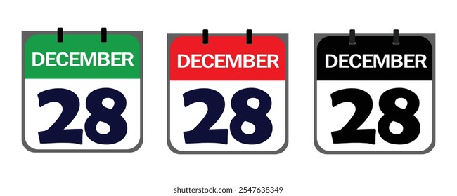 El ícono del 28 de diciembre en formato de Vector combina estilo creativo y practicidad, ofreciendo características personalizables para enfatizar el significado de su evento en volantes, afiches o Sitios web.