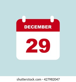 DECEMBER 29 calendar Icon.