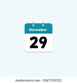 December 29th: Calendar Date Illustration