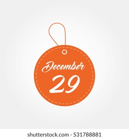 december 29th of the calendar template