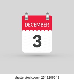 December 3 calendar Date, Month icon