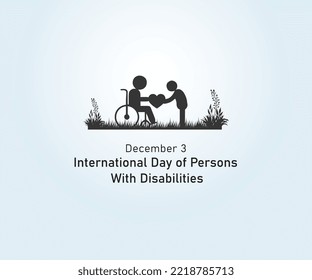 December 3 is International Day of Persons with Disabilities (IDPD).Vector illustration. Suitable for poster and banner.