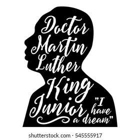 DECEMBER 30, 2016: Illustrative editorial stylized portrait or Dr. Martin Luther King Jr.  For remembrance on Martin Luther King Day. EPS 10 vector.