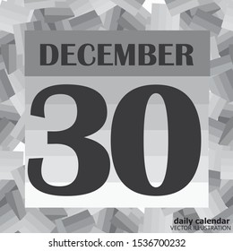 December 30 icon. For planning important day. Banner for holidays and special days. Vector Illustration.