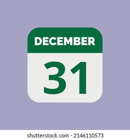December 31 Calendar Date Icon