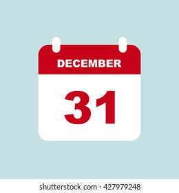 DECEMBER 31 calendar Icon.