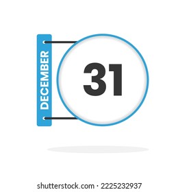 December 31 calendar icon. Date,  Month calendar icon vector illustration