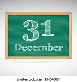 December 31, day calendar, school board, date
