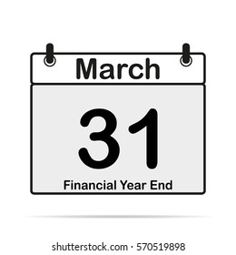 December 31, vector isolated contour drawing, the end of the financial year