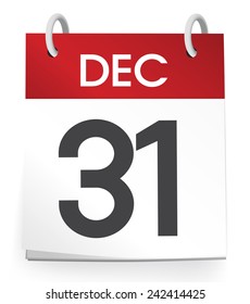 December 31st Calendar Vector