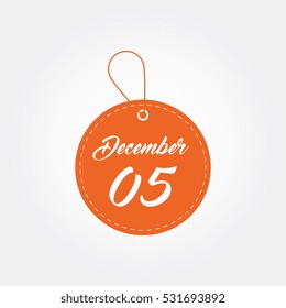 december 5th of the calendar template