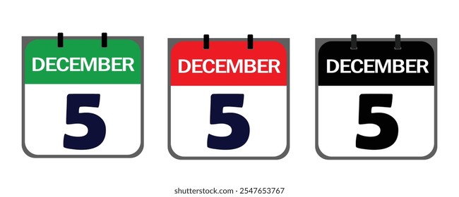 El ícono del 5 de diciembre en formato de Vector combina estilo creativo y practicidad, ofreciendo características personalizables para enfatizar el significado de su evento en volantes, afiches o Sitios web.