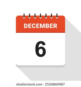 December 6 Calendar Date icon