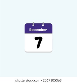December 7th: Calendar Date Image